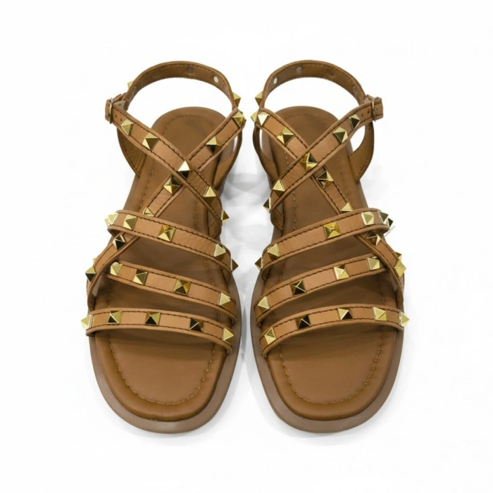 Taba Hakiki Deri Kadın Sandalet