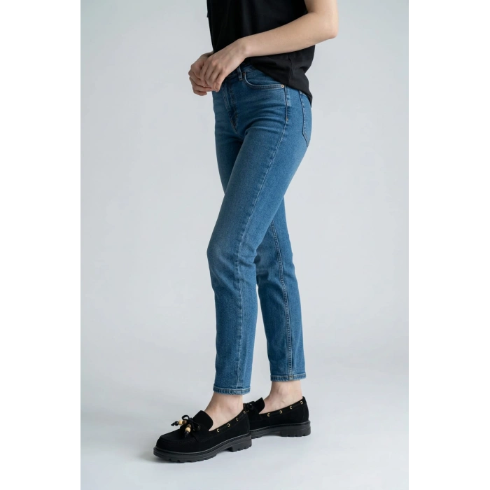 Kadın Yüksek Kaymaz Taban Siyah Süet Boncuklu Bağcıklı Loafer Oxford Ayakkabı