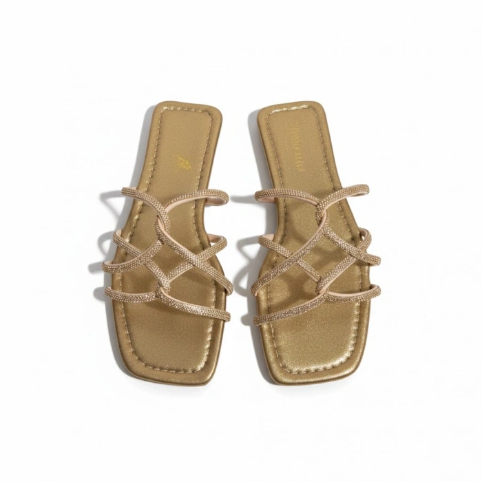 Örümcek Taşlı Bakır Kadın Terlik