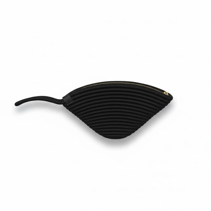 Rome Handmade Hasır Clutch Çanta Siyah