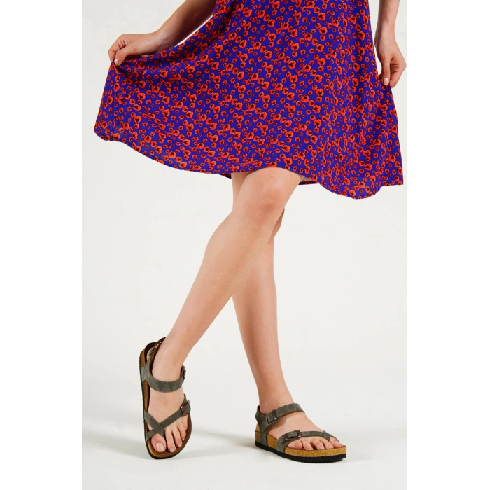 BRENDİ TEK PARMAK HAKİ SÜET SANDALET