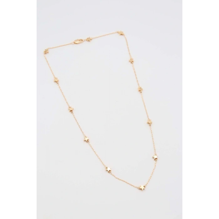 Çelik Seri Yıldız Rose Kolye 45 cm