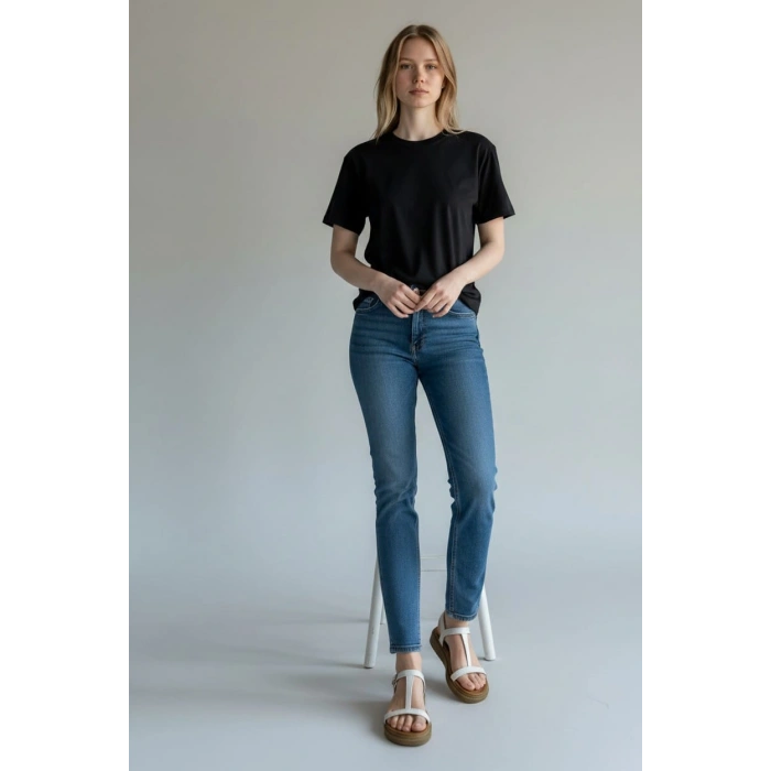 EFW %100 Hakiki Deri Krem Sandalet