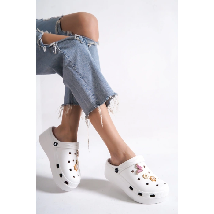 Estate Masaj Tabanlı Yüksek Ölçekli Beyaz Günlük Ev,Hastane Aşçı Hemşire Doktor Terliği