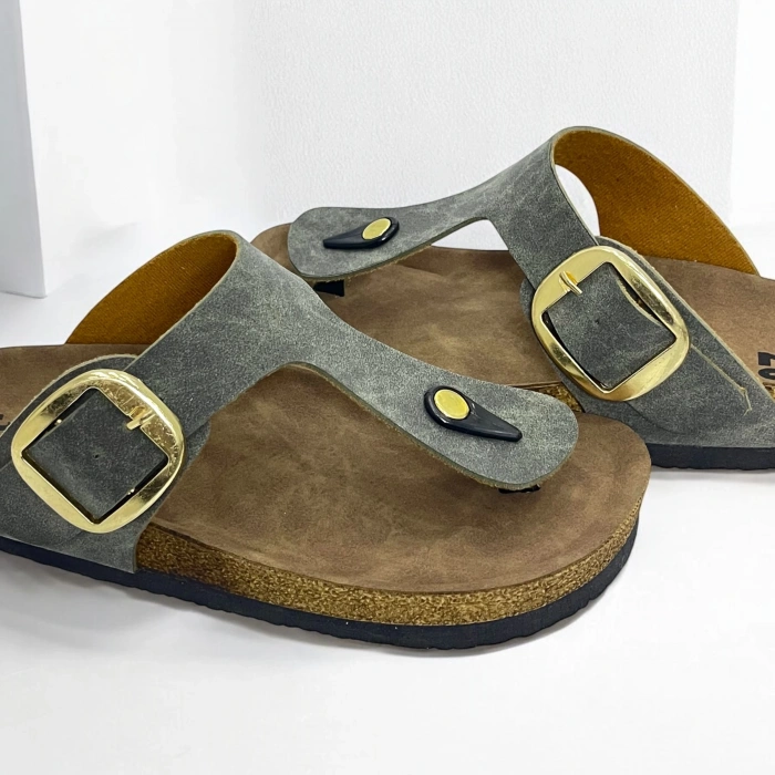 Gema Kadın Parmak Arası Haki Terlik Yeni Sezon