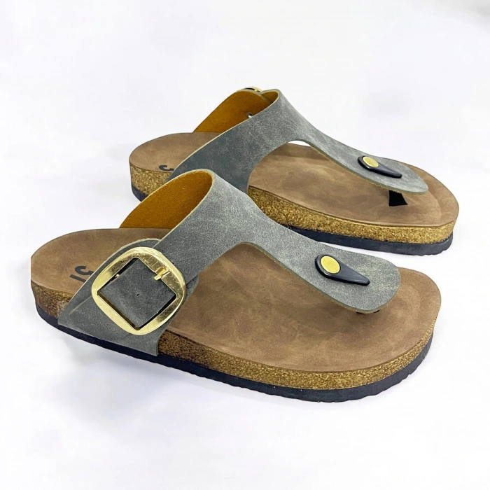 Gema Kadın Parmak Arası Haki Terlik Yeni Sezon