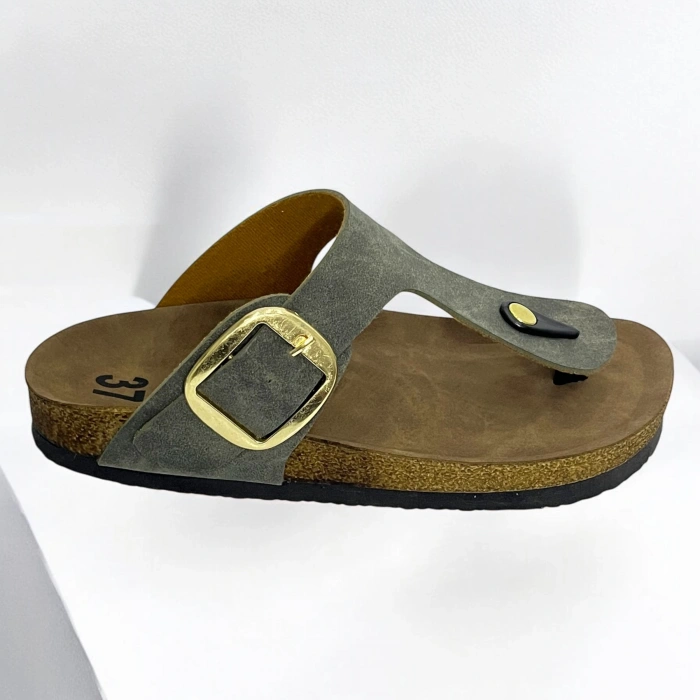 Gema Kadın Parmak Arası Haki Terlik Yeni Sezon