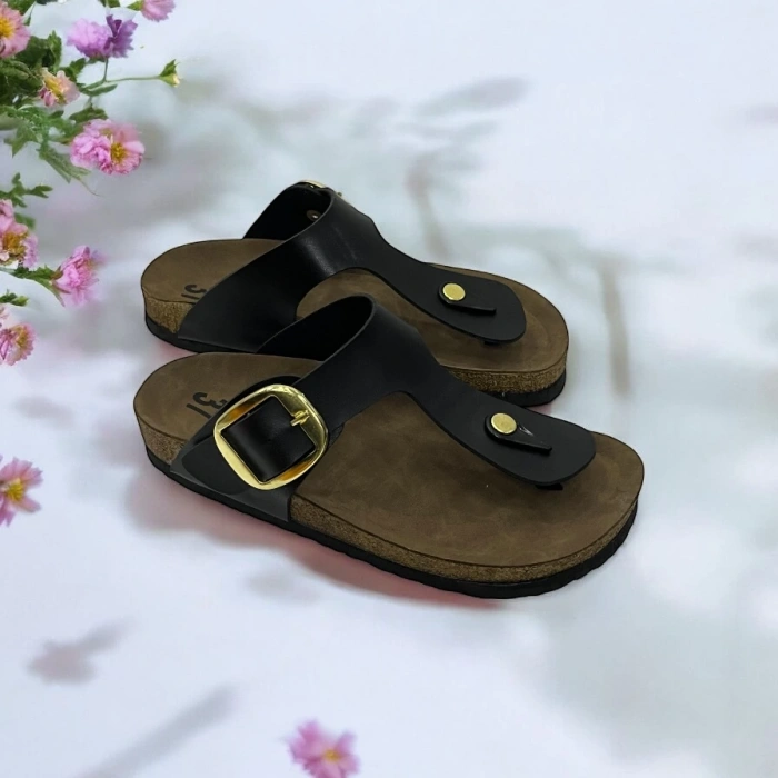 Gema Kadın Parmak Arası Siyah Terlik Yeni Sezon