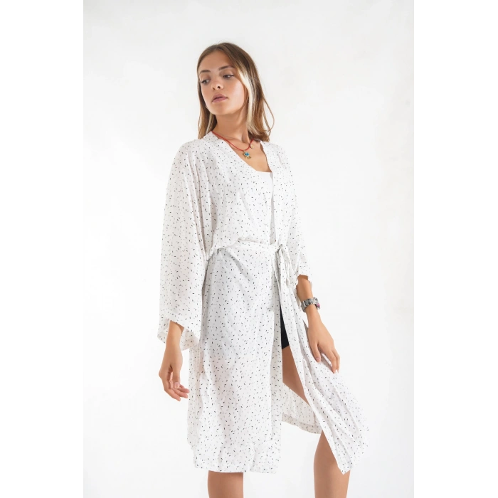 Jenny Beyaz Kadın Kimono