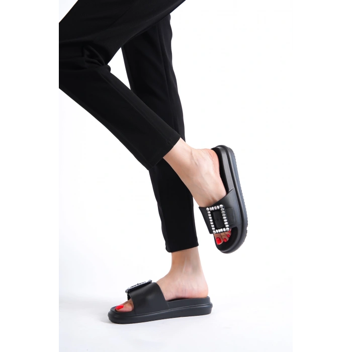 Lucetta Taşlı Kadın Terlik Günlük Plaj Deniz Havuz Terliği