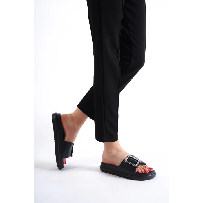 Lucetta Taşlı Kadın Terlik Günlük Plaj Deniz Havuz Terliği