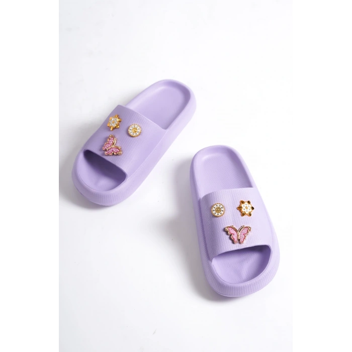 Noemi Tokalı Kadın Günlük,Plaj Mor Terlik