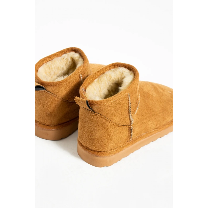 Wissal Kadın Içi Kürklü Yarım Bot Taba Süet