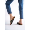 Grazia Kadın Kalın Tek Toka Haki Terlik