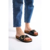 Grazia Kadın Kalın Tek Toka Siyah Terlik
