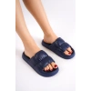 Vento Fırfır Kadın Terlik Lacivert Günlük Plaj Deniz Havuz Terliği