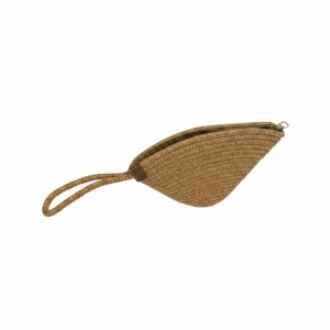 Rome Handmade Hasır Clutch Çanta krem