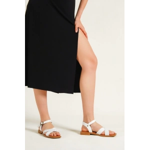 ISABELLA ÇAPRAZ BEYAZ KADIN SANDALET