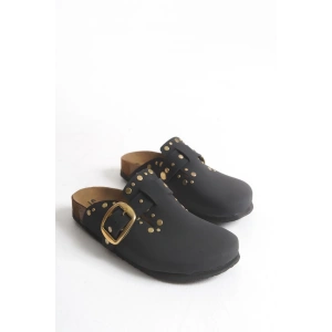 Kadın Mantar Taban Kışlık Önü Kapalı Sabo Günlük Rahat Siyah Troklu Ev Terliği 1 Beden Büyük Tercih Ediniz.