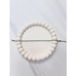 Vıp Serisi Mavi Taşlı Kadın Su Yolu Çelik Bileklik