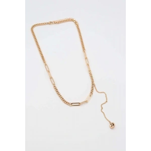 Vıp Serisi Çelik Rose Önü Top Detaylı Y Kolye 45 cm