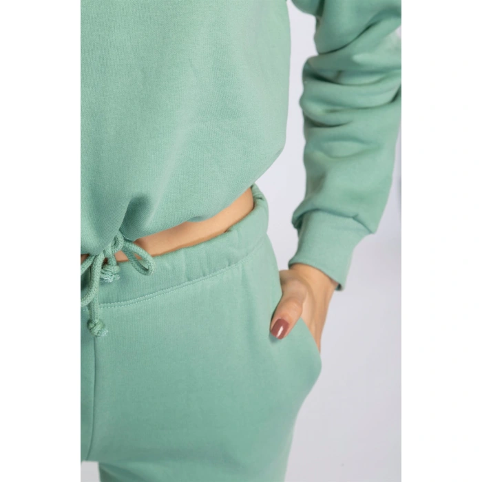 Bel Lastikli Şardonlu İkili Takım-MİNT YEŞİLİ