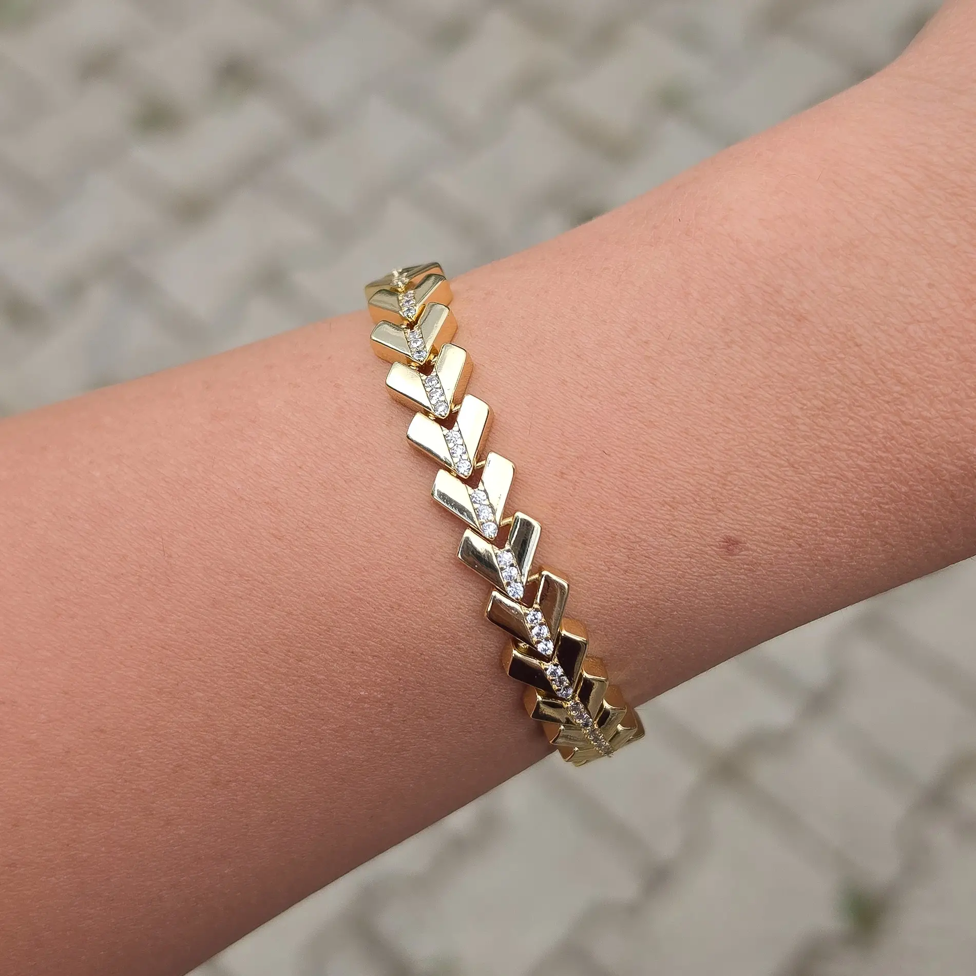 Gold Taşlı Bileklik 0002