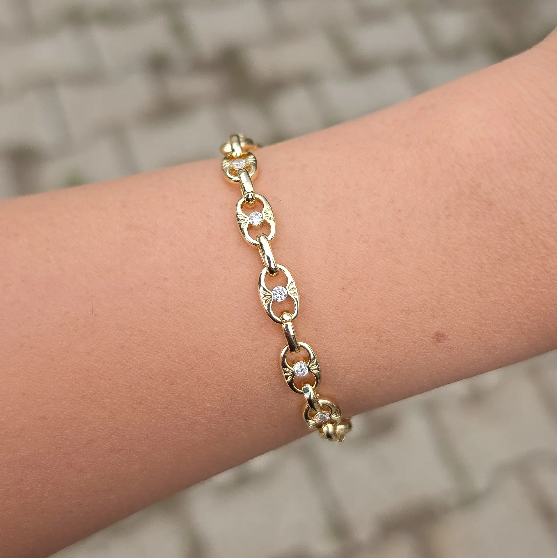 Gold Taşlı Bileklik 0012