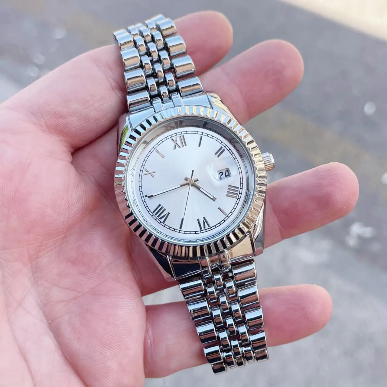 Silver Metal Kordon Erkek Saati 3496