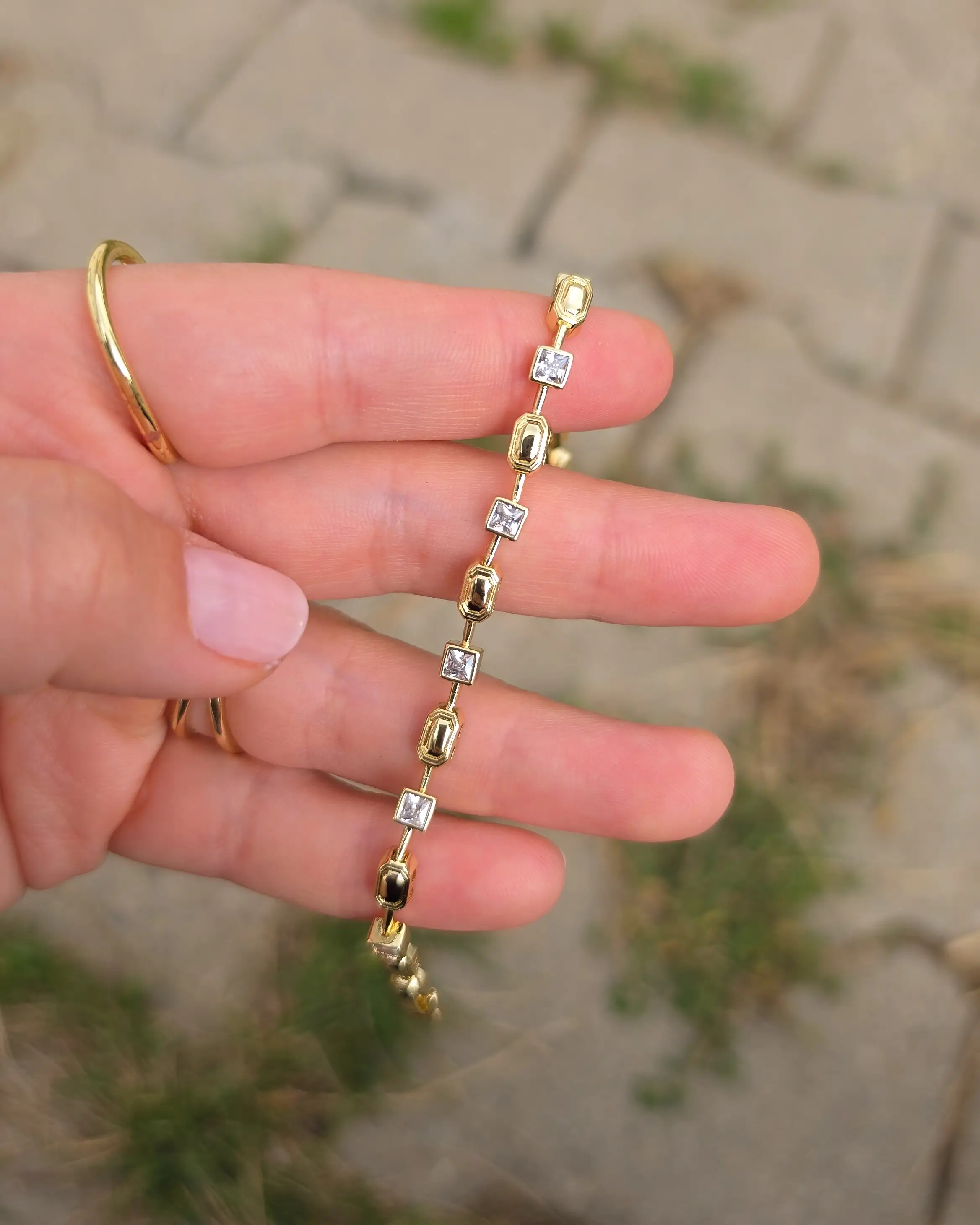 Gold Taşlı Bileklik 0004
