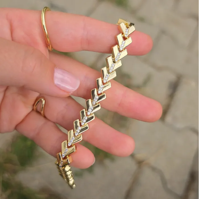 Gold Taşlı Bileklik 0002