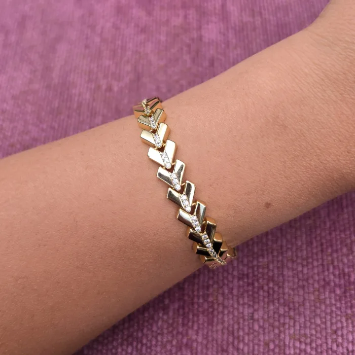 Gold Taşlı Bileklik 0002