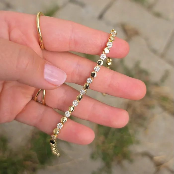 Gold Taşlı Bileklik 0005