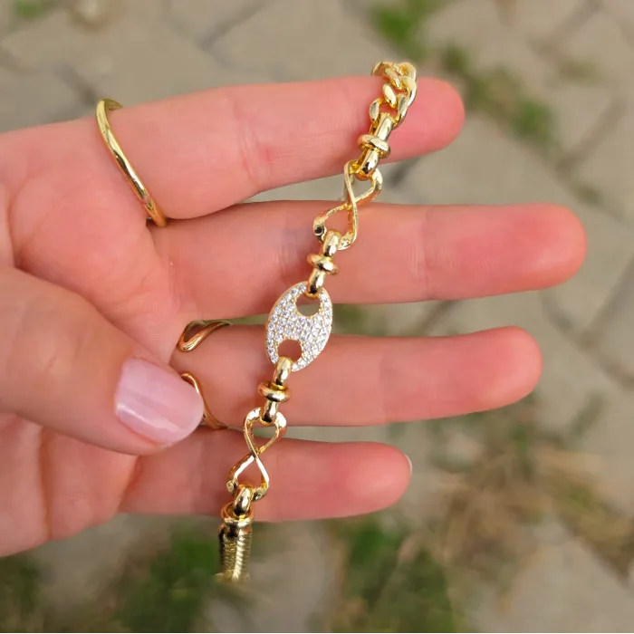Gold Taşlı Bileklik 0010