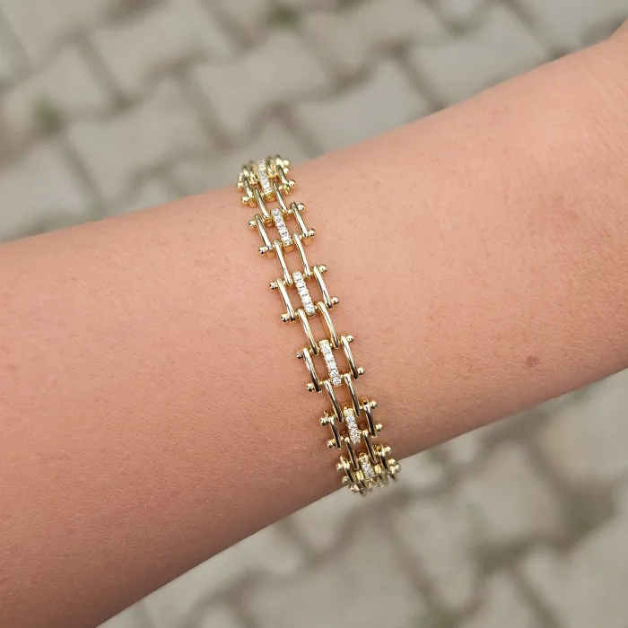 Gold Taşlı Bileklik 0011