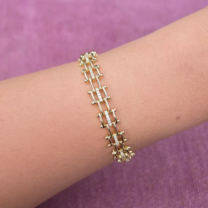 Gold Taşlı Bileklik 0011