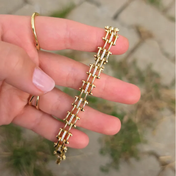 Gold Taşlı Bileklik 0011