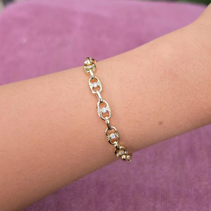 Gold Taşlı Bileklik 0012