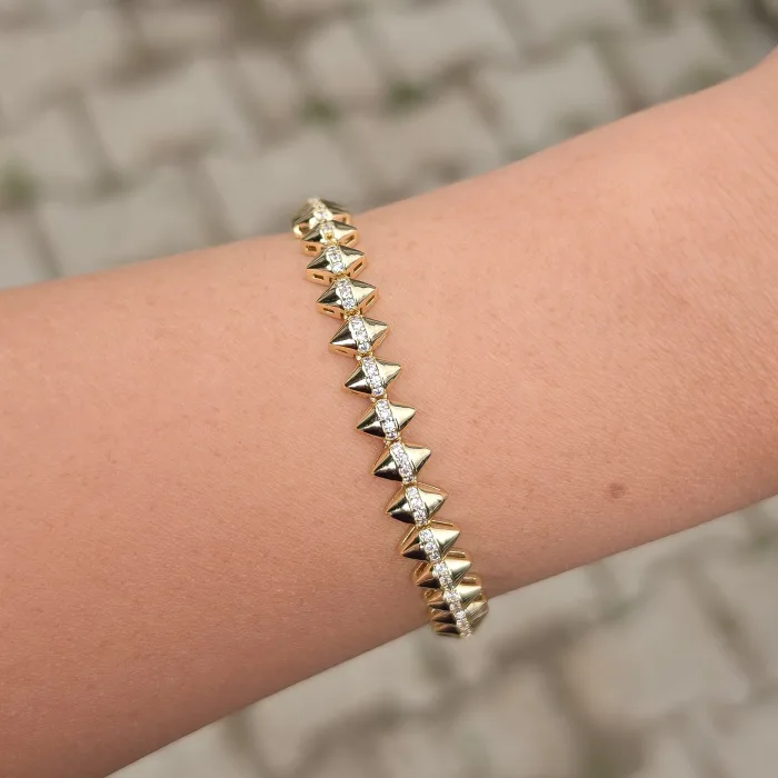 Gold Taşlı Bileklik 0013