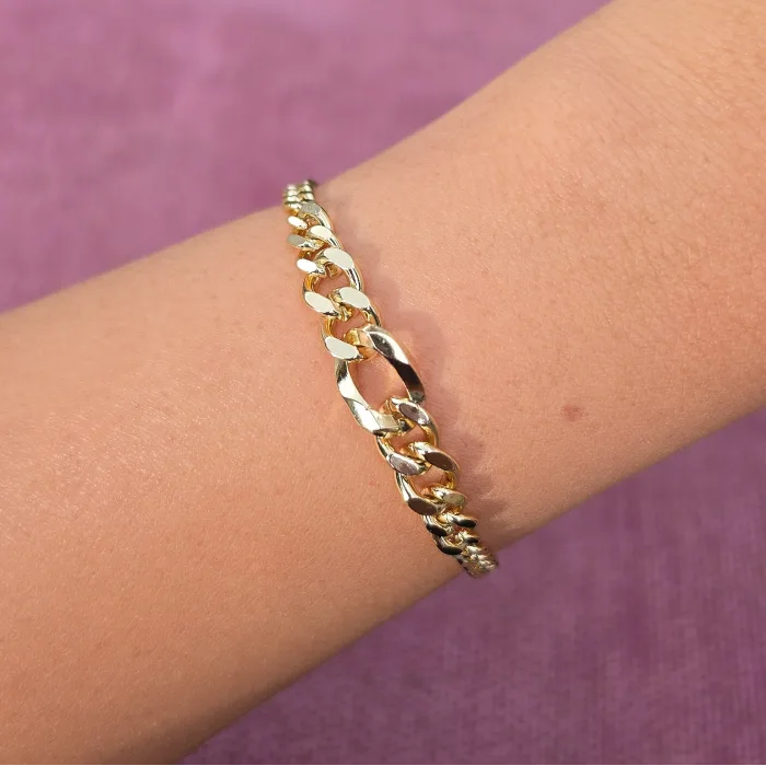 Gold Zincir Detaylı Bileklik 0020
