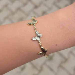Gold Kelebekli Bileklik 0009
