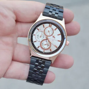 Siyah Metal Kordon Erkek Saati 3511