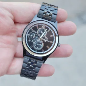 Siyah Metal Kordon Erkek Saati 3520