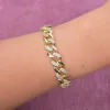 Gold Taşlı Zincir Bileklik 0015