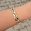 Gold Taşlı Zincir Bileklik0018