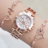 Rose Metal Kordon Kadın Saat Kombini 3441