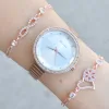 Rosegold Metal Kordon Kadın Saat Kombini 1509