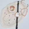 Rosegold Kolye Küpe Bileklik Saat Seti 3681