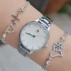Silver Metal Kordon Kadın Saat Kombini 2192