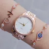 Rosegold Metal Kordon Kadın Saat Kombini 9223